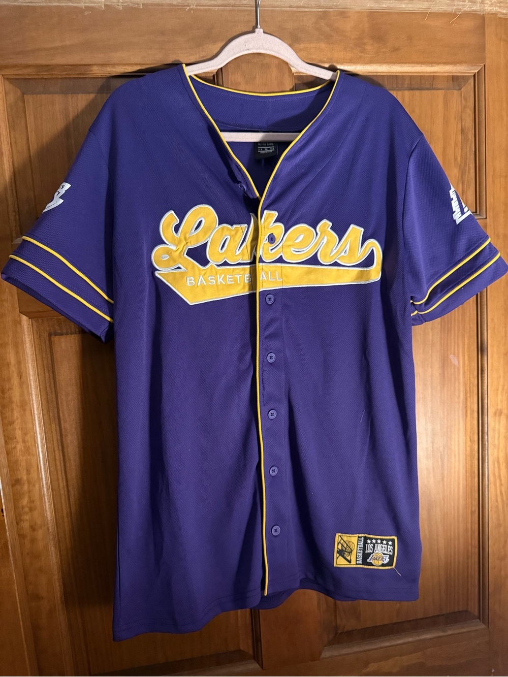 Aeropostale Purple and Yellow "Lakers" Baseball Style Jersey